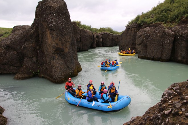 River rafting, Hvita River, Iceland