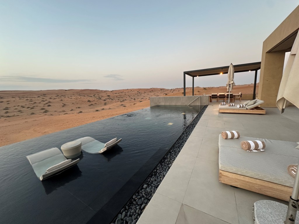 Ritz Carlton Al Khaimah Al Wadi Desert Villas with expansive desert view