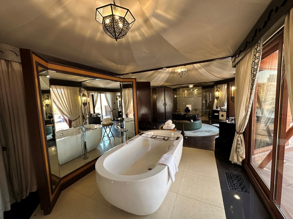 Ritz Carlton Al Khaimah, Al Wadi Desert Tented villa with soaking tub and desert view