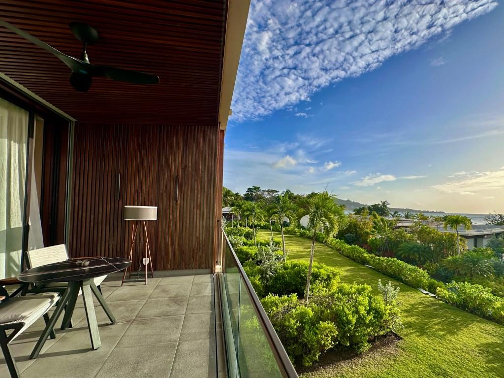 View from the deck of a Ocean View Suite at Silversand Grand Anse Resort
