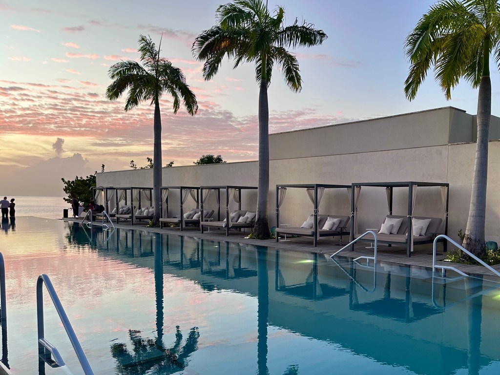 Cabanas pool side at Silversands Grenada Grand Anse Resort