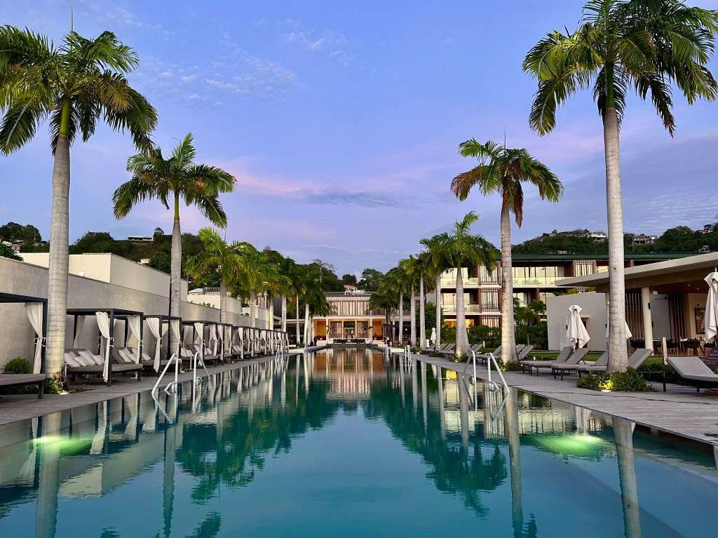 Main lobby and infinite pool at Silversands Grenada Grand Anse Resort